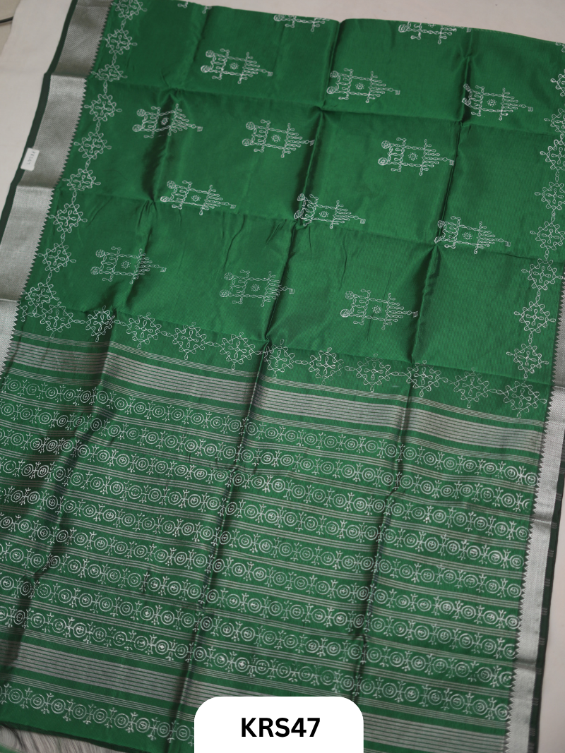 Mangalagiri Handblock Kollam Saree - DIWALI SPECIAL