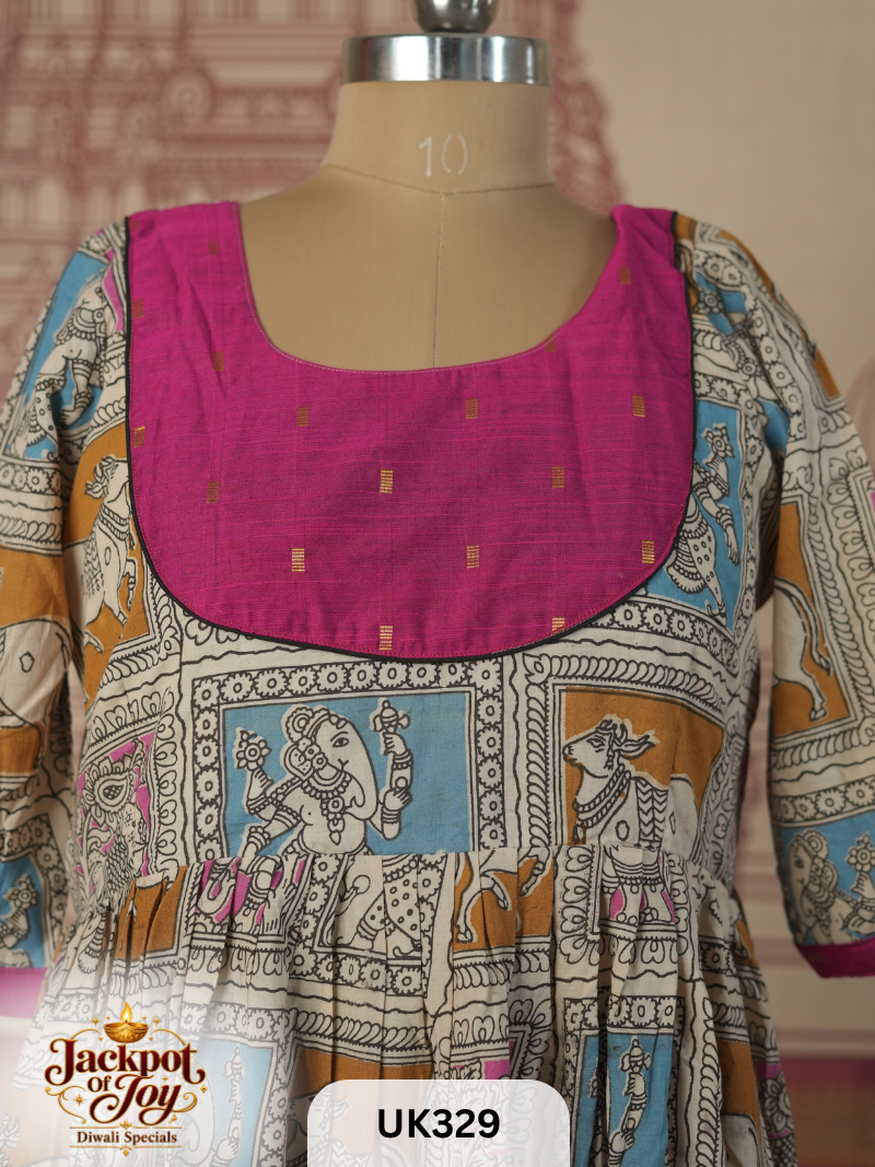Kalamkari Anarkali Gown