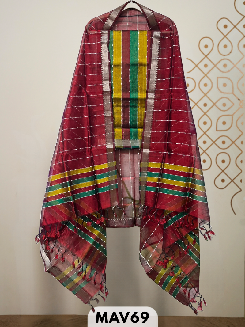 Mangalagiri pattu 2 pcs salwar suit