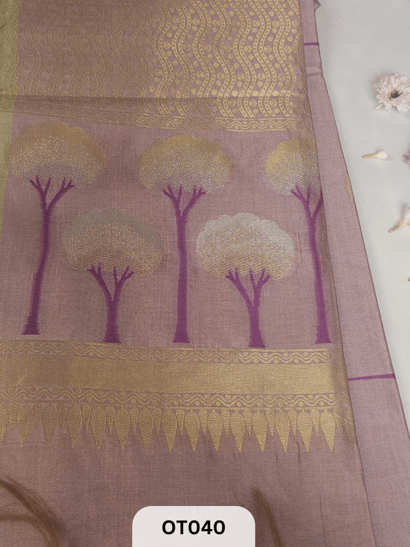 Mul Zari Saree - Tussar Mix