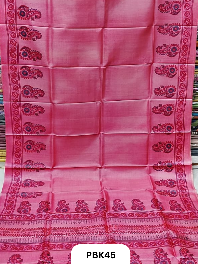 Pure With Out zari Tussar Saree