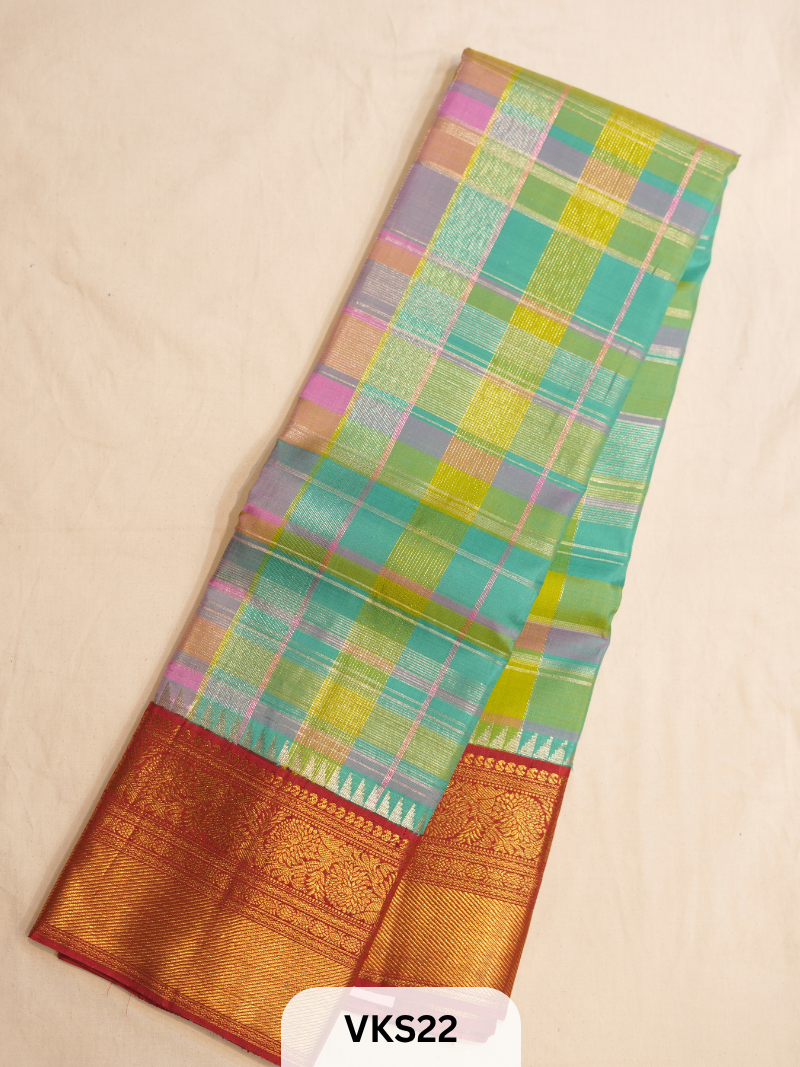 KANCHIPURAM KATTAM SAREE