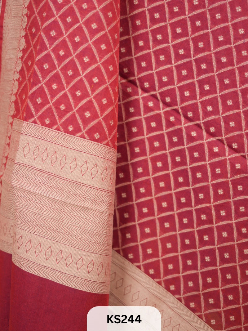 PURE CHANDERI SILK HANDLOOM SALWAR