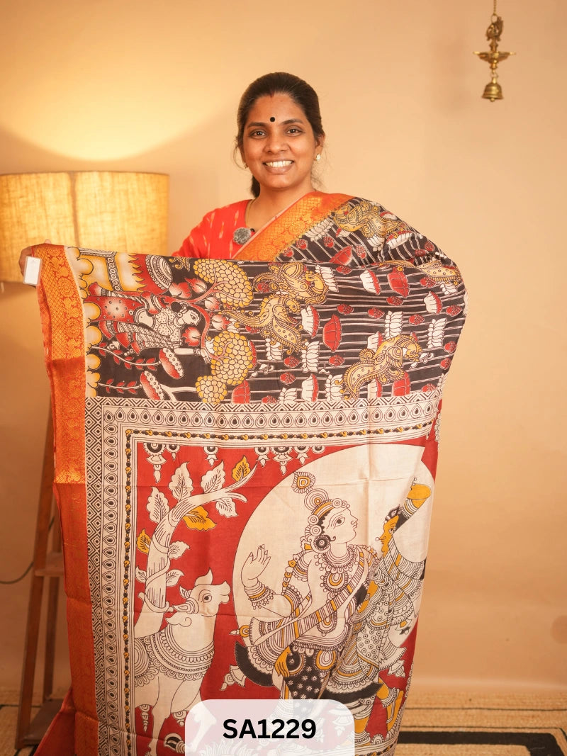 Kalamkari Chennuri Silk saree