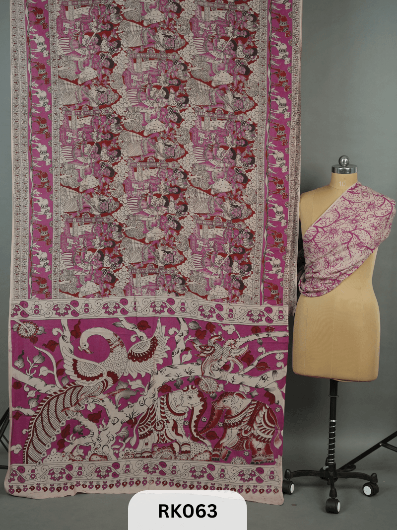Kalamkari malmal cotton saree