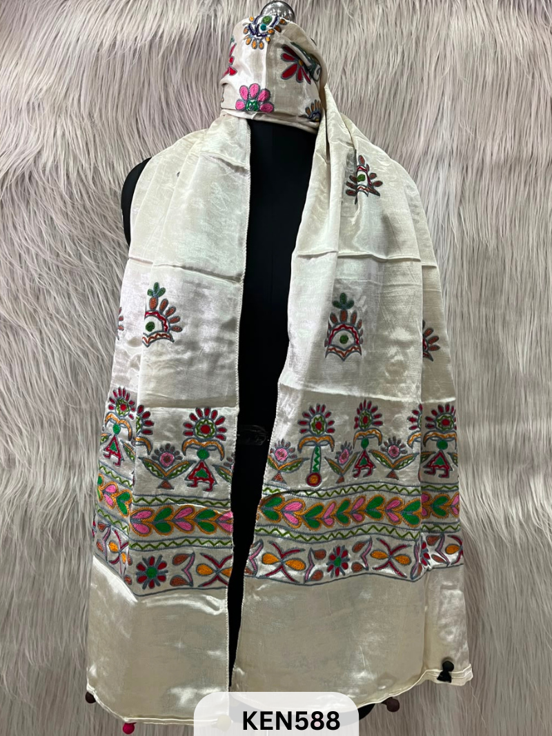 MUSHRU HAND AARI WORK STOLE
