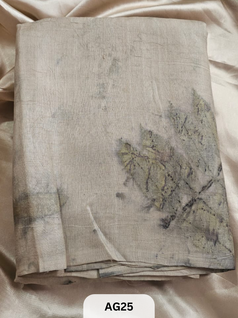 PURE GACHI TUSSAR WITH SILK MARK | ECO - NATURAL PRINT
