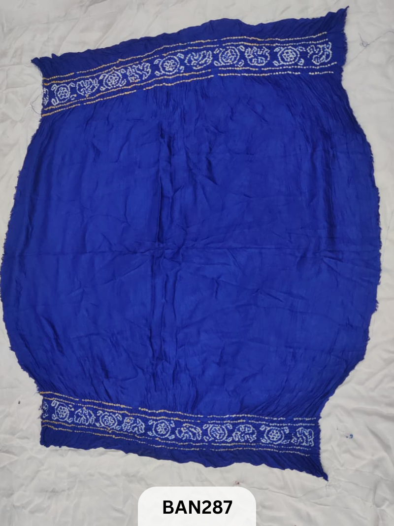 SEMI GAJI BHANDHEJ BLOUSE-1 MTR