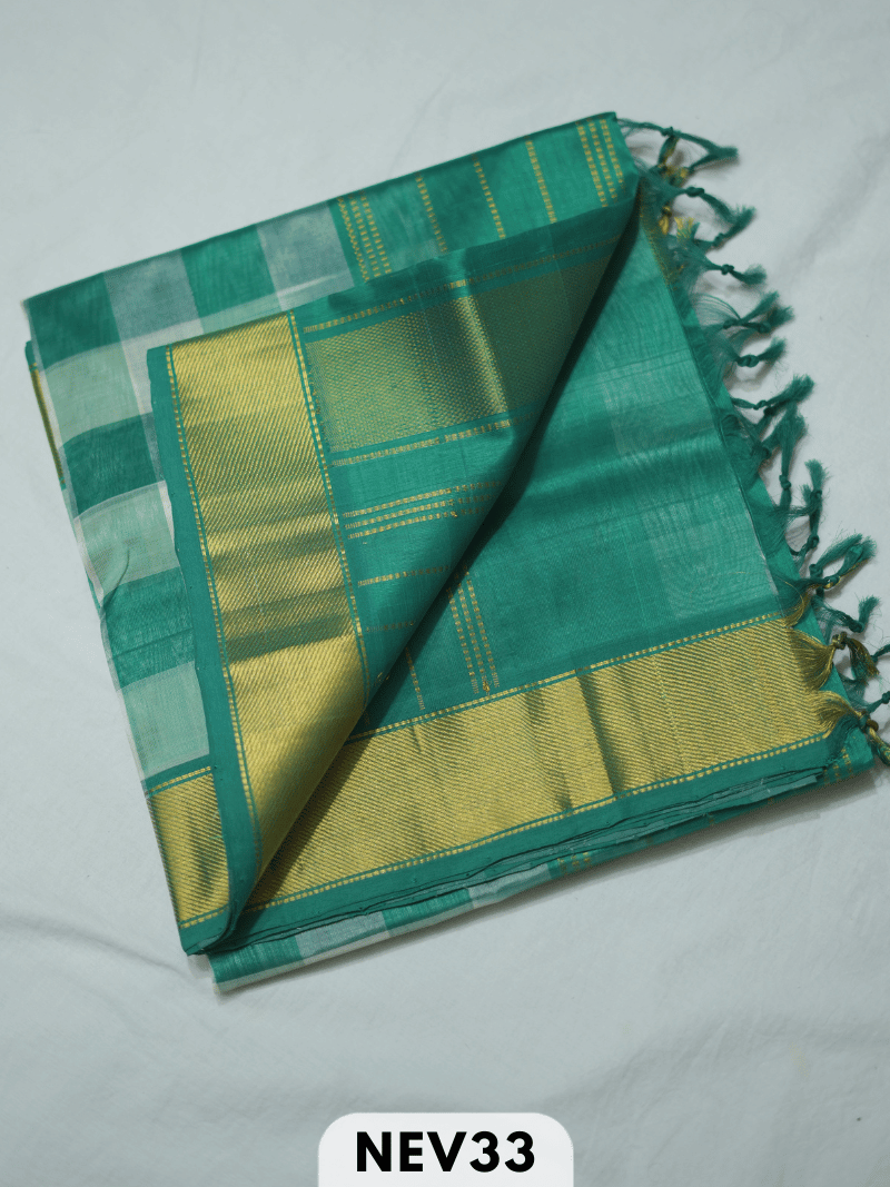 PALUM PAZHAMUM BIG CHECKS SILK COTTON SAREE