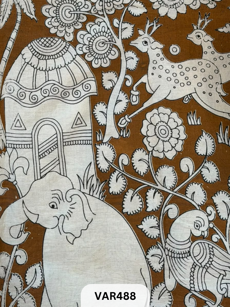 Kalamkari Hand printed - Fabric -1.5mtr