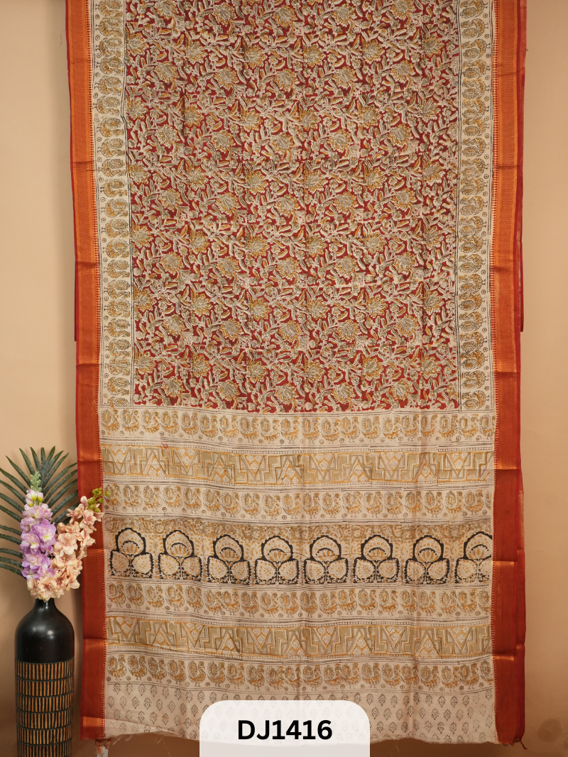 KALAMKARI CHENNURI SILK SAREE