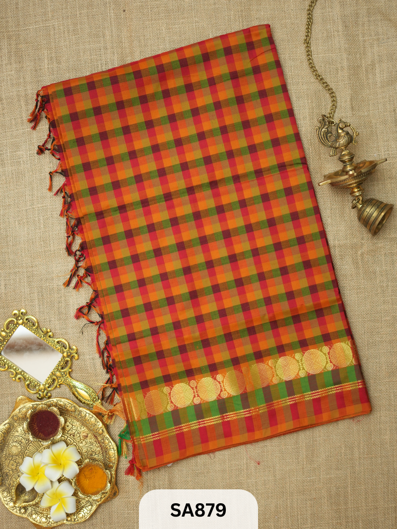 PURE HANDLOOM SILK COTTON SAREE | KATTAM