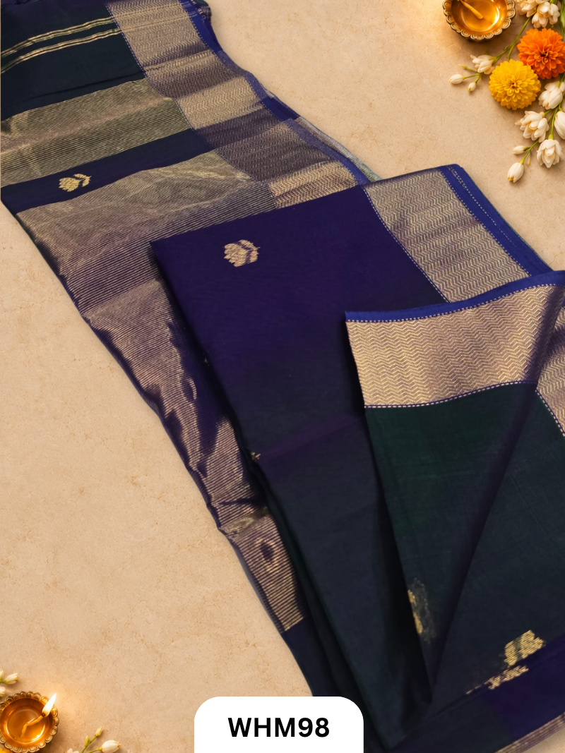 Maheshwari handloom Lotus butta sarees