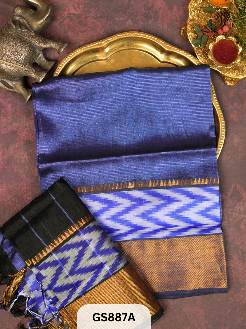 Pure Handloom Mangalgiri Pochampalli suit - 3piece