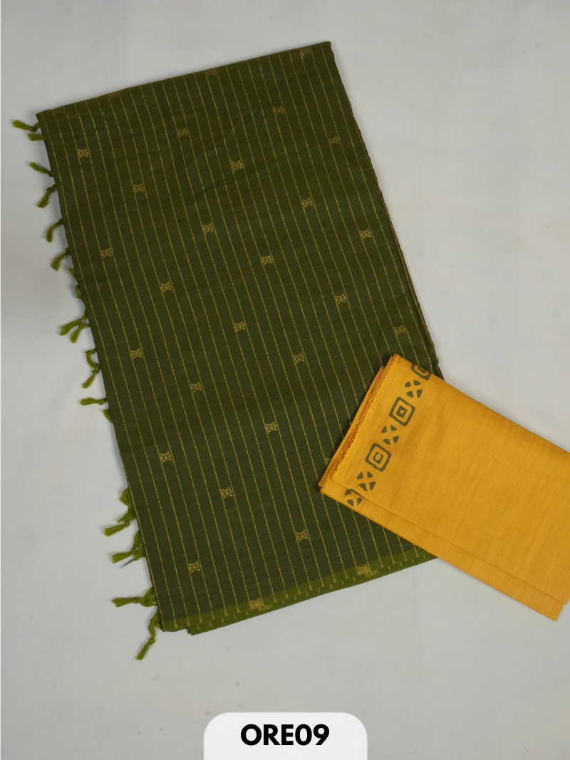 South cotton handblock print saree