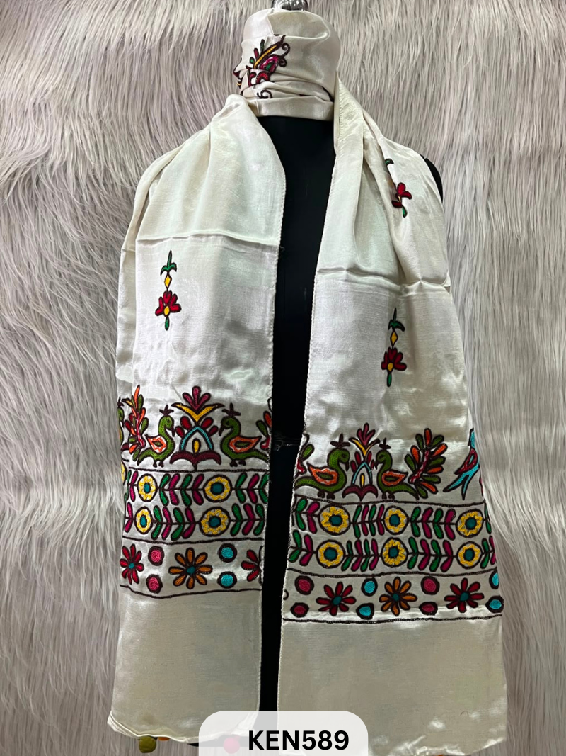 MUSHRU HAND AARI WORK STOLE