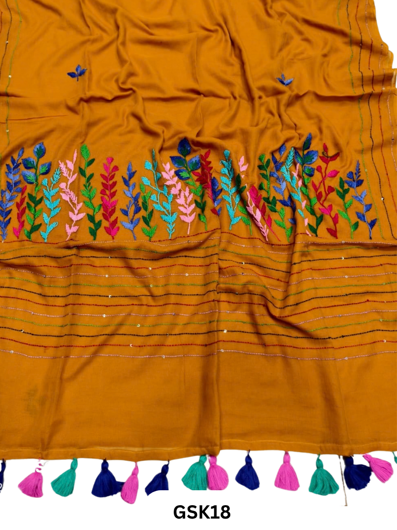 Pure Mul Cotton Saree With tassels