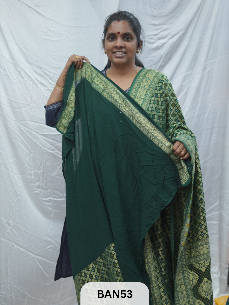 GEORGETTE WEAVING BANDHEJ SAREE