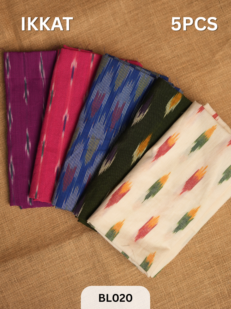 IKKAT BLOUSE - 5 PCS