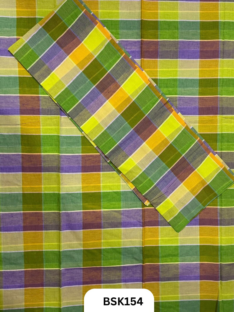 Mul Cotton Checks Top Duppata -2.5Mtr