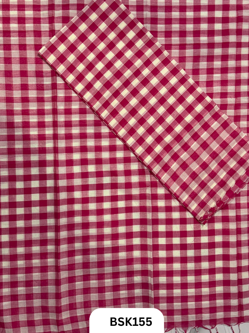 Mul Cotton Checks Top Duppata -2.5Mtr