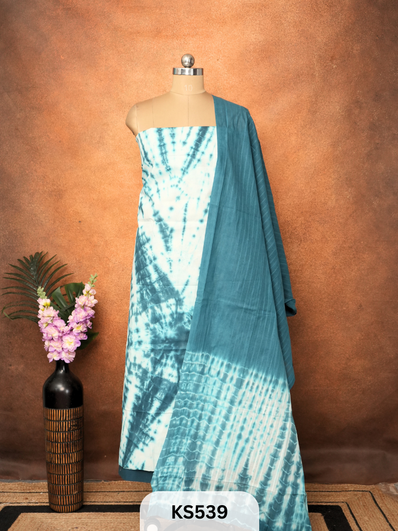 SHIBORI NATURAL ECO DYE SALWAR - 3 PCS SUIT