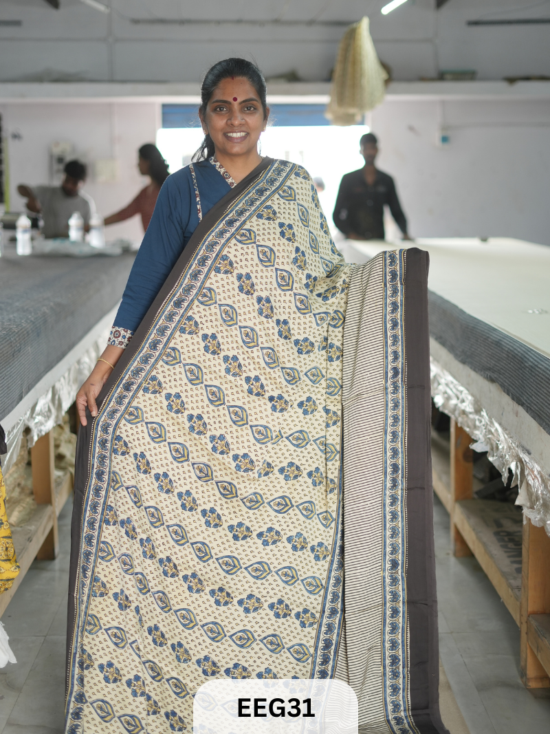 AJRAKH MODAL SAREE