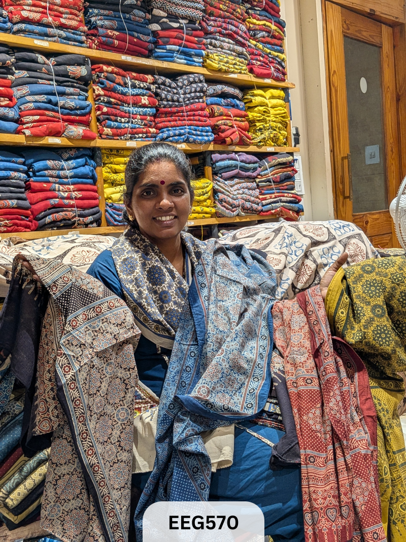 AJRAKH COTTON STOLE - ASORTED