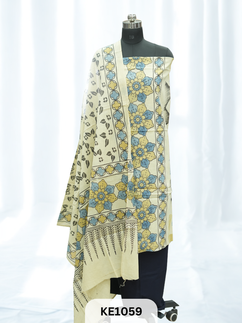 PURE COTTON AJRAKH SALWAR - VEGETABLE PRINT