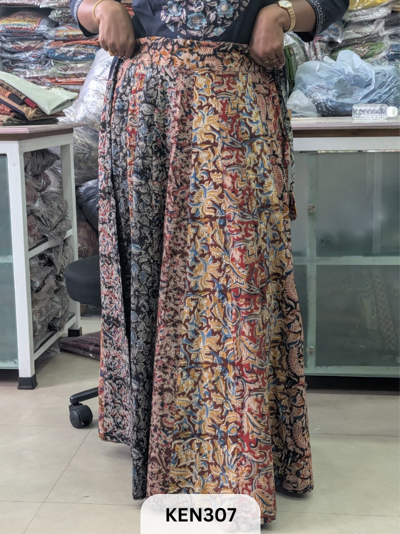 KALAMKARI PRINTED KALI SKIRT - 39INCH & 5MTRS FLAIR