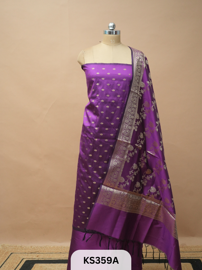 BANARASI SILK SALWAR SUIT - 3PCS