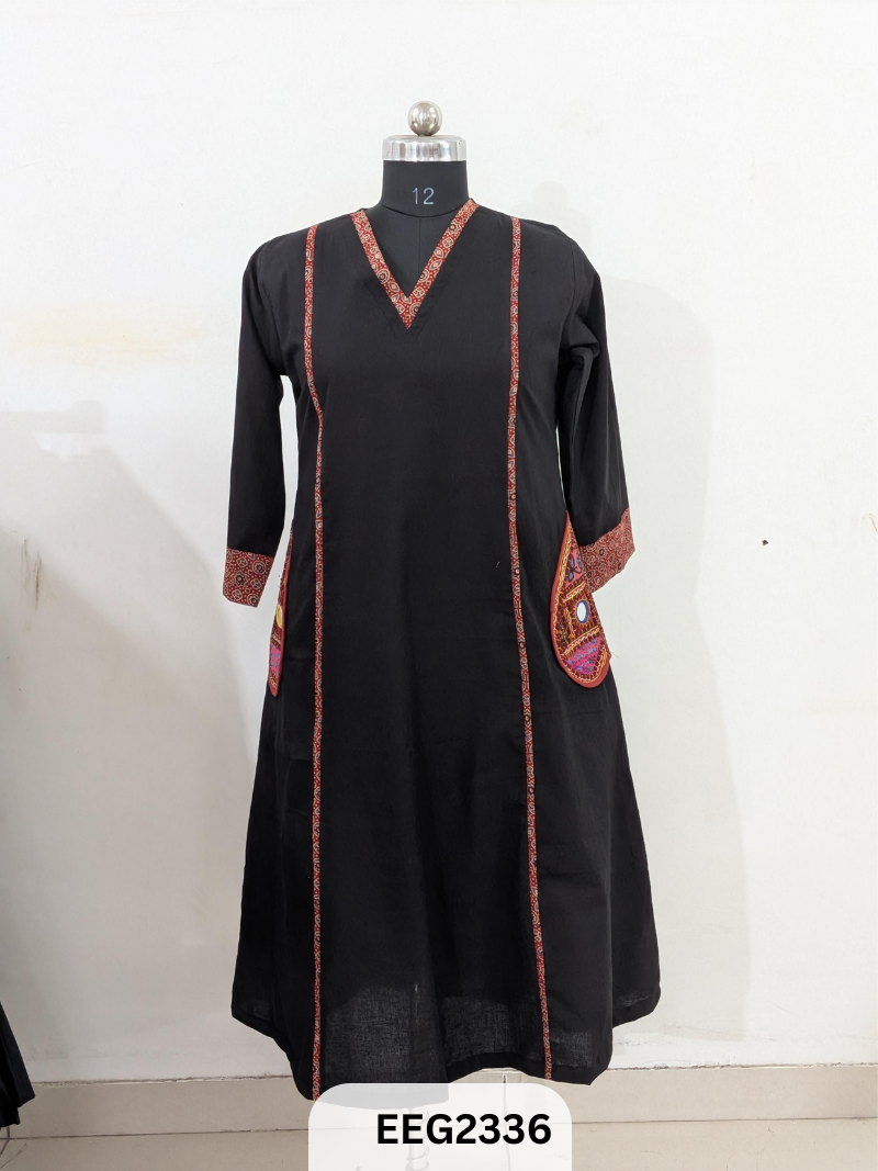 SPECIAL KUTCH PATCH WORK COTTON KURTI - ON ORDER