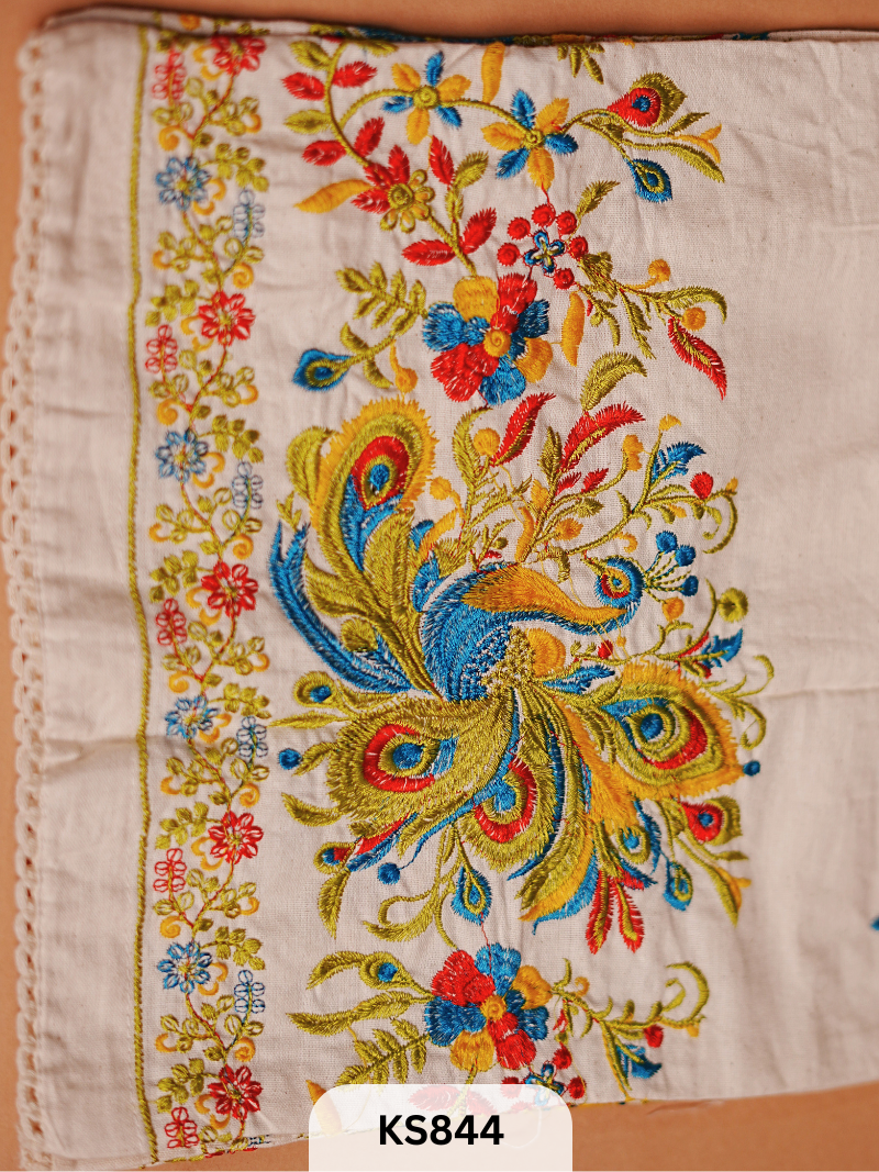 KHADI PANT WITH NATURAL COLOR EMBROIDERY