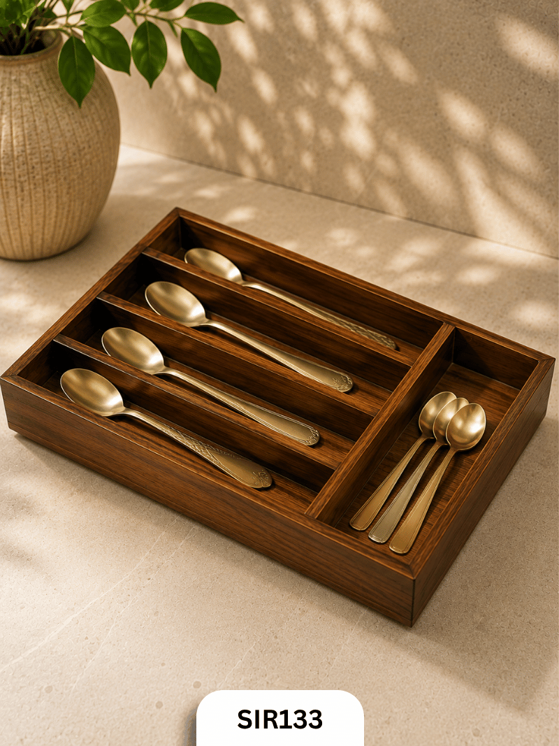 Premium Teak Wood Spoon Organizer