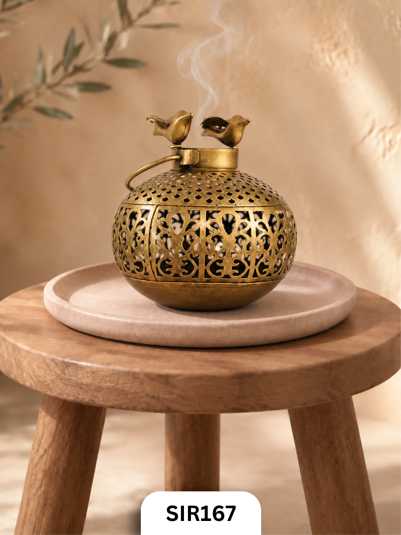 Golden Nest Incense Burner | Brass Coated