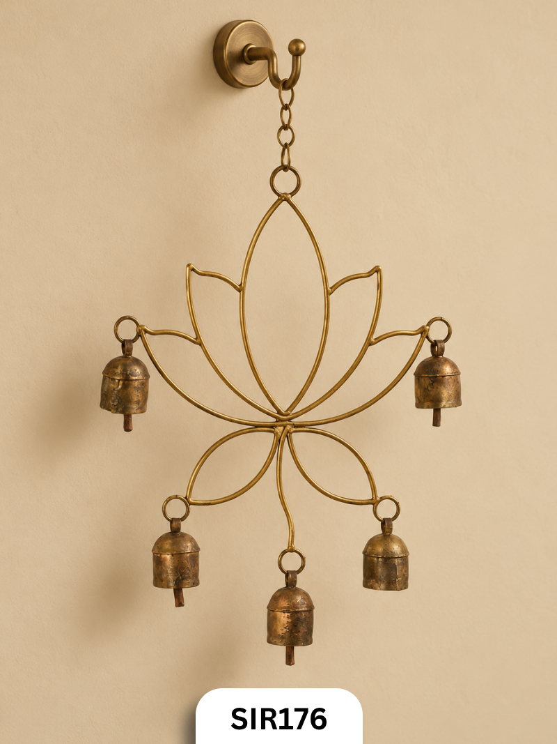 Lotus Copper Bell Wind Chime
