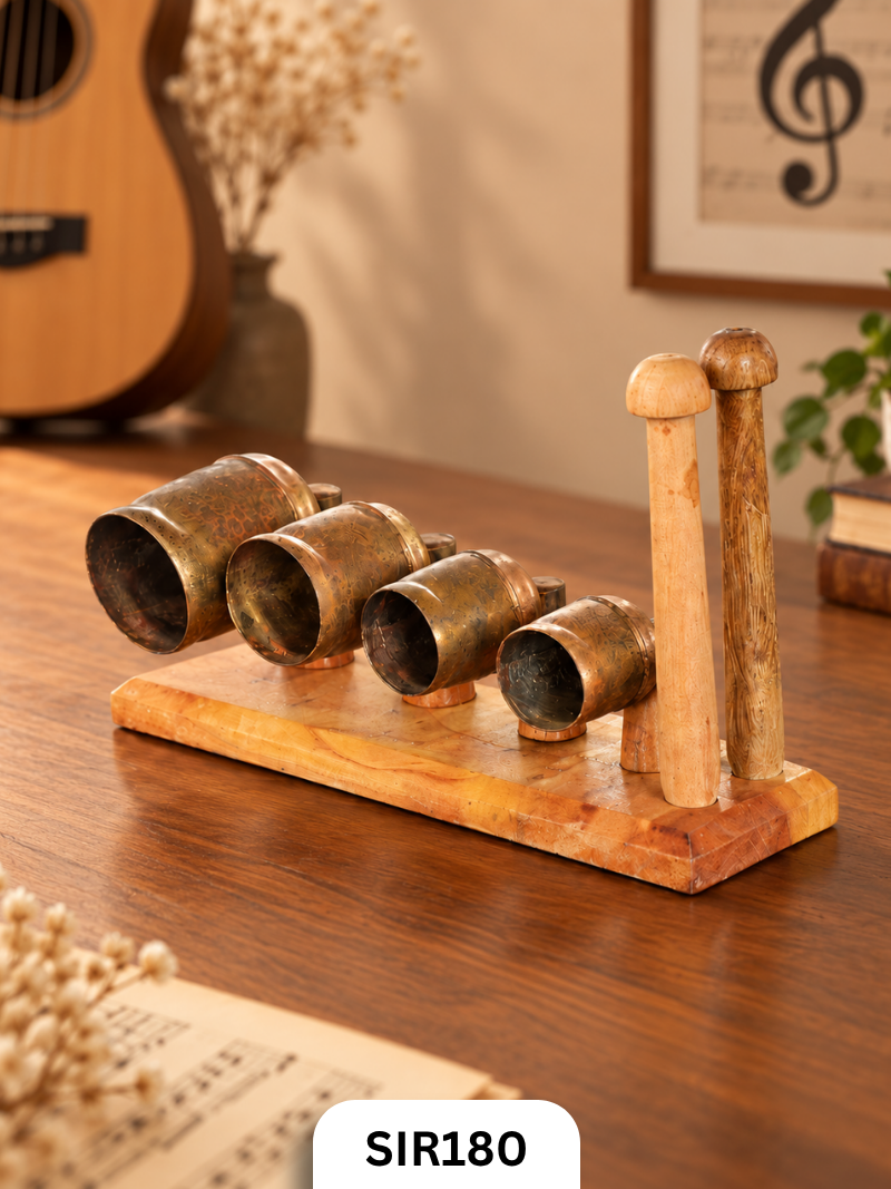 Traditional Kutch Rustic Kutch Cow Bell Chime – 4 Bells