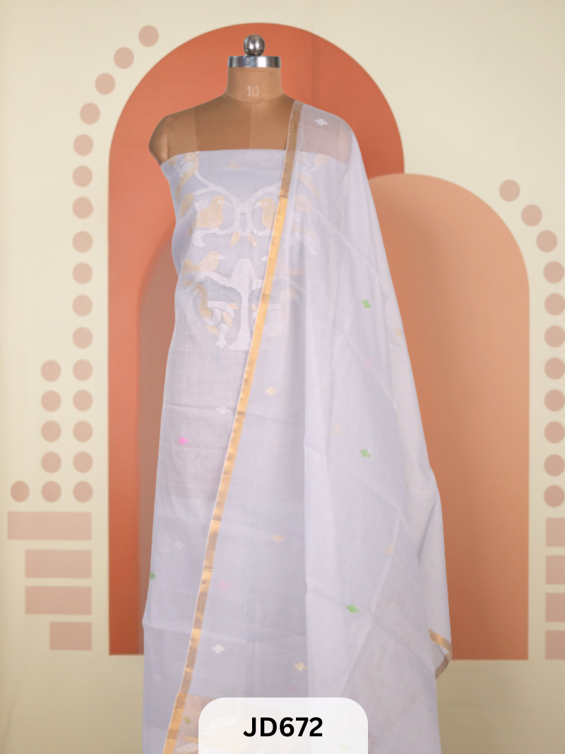 JAMDHANI LINEN TOP WITH DUPATTA
