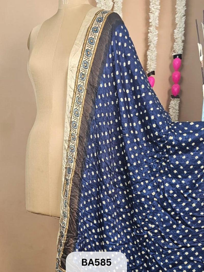 Modal Bandhani Dupatta + Ajrakh Print