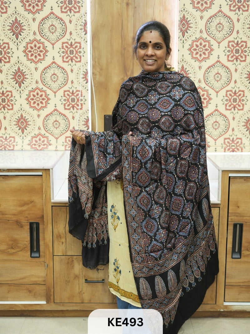 PURE MODAL AJRAKH DUPPATA or MAKE 2.5MTR TOP