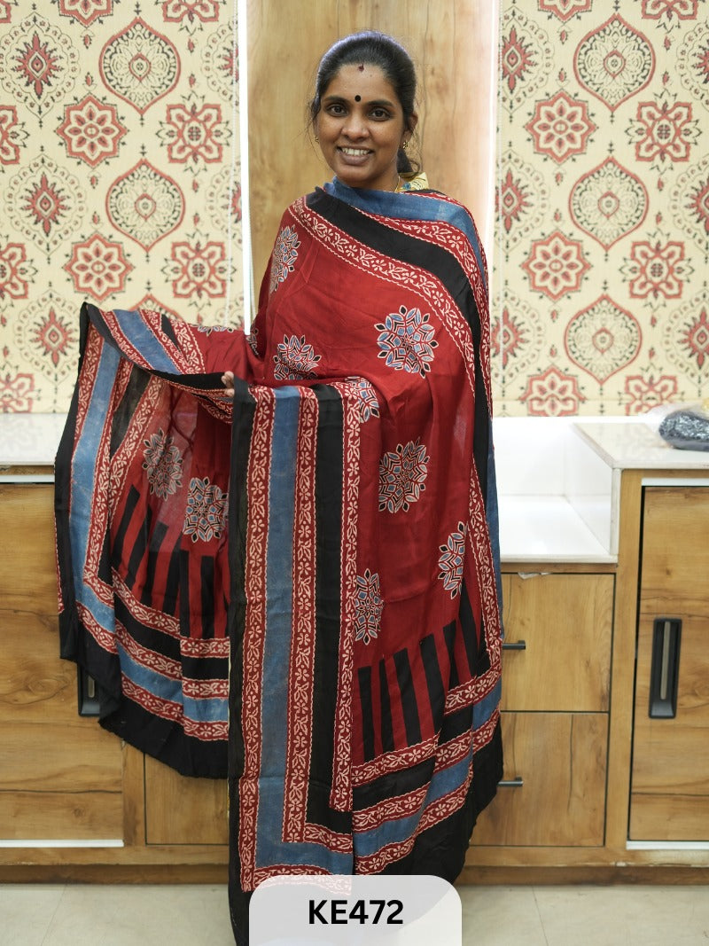 PURE MODAL AJRAKH DUPPATA or MAKE 2.5MTR TOP