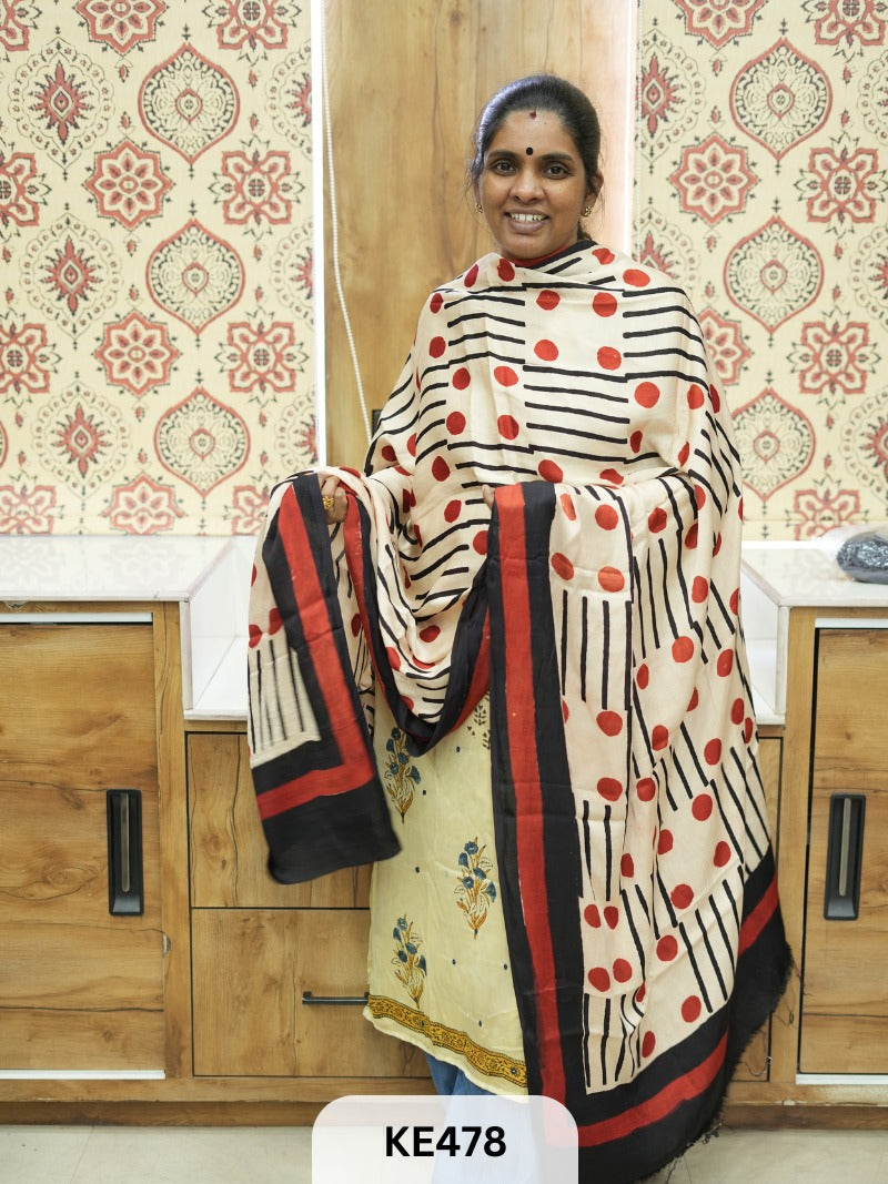 PURE MODAL AJRAKH DUPPATA or MAKE 2.5MTR TOP