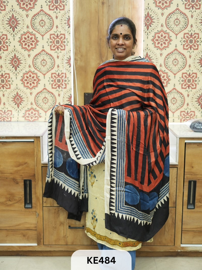 PURE MODAL AJRAKH DUPPATA or MAKE 2.5MTR TOP