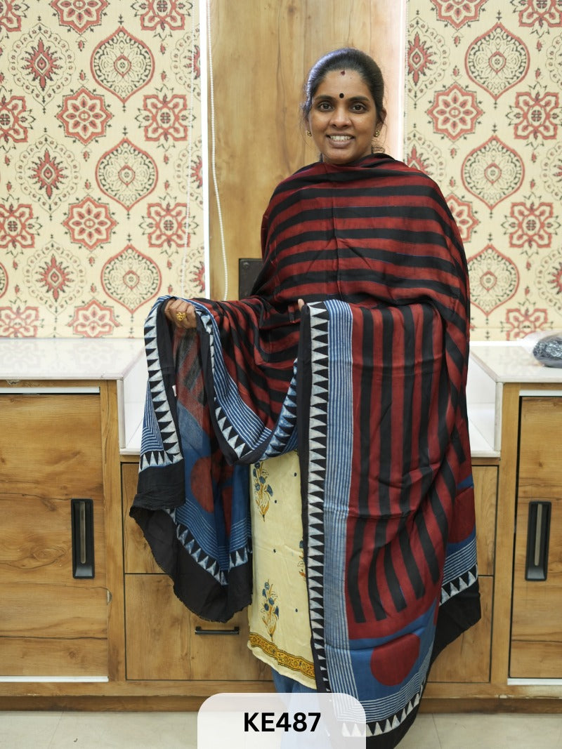 PURE MODAL AJRAKH DUPPATA or MAKE 2.5MTR TOP