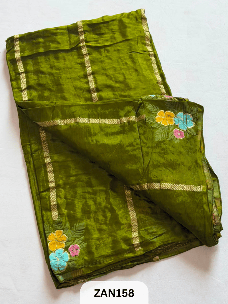 BANARASI CHINON KHADDI MEENA SAREE