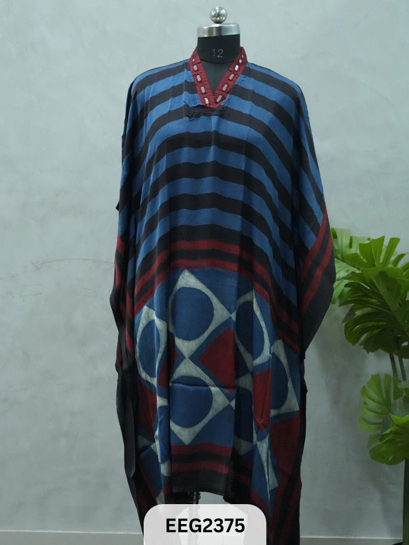 MODAL KHAFTAN WITH MIRROR WORK NECKLINE