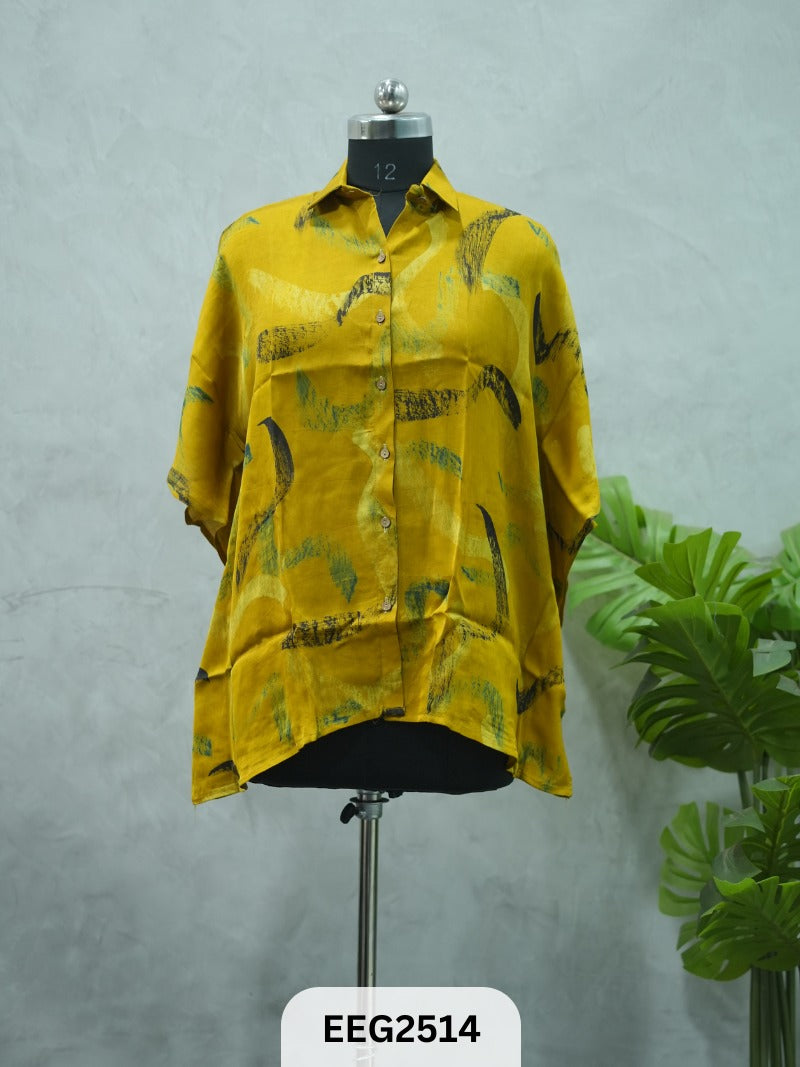 WOMEN MODAL AJRAKH PRINT KHAFTAN SHIRT