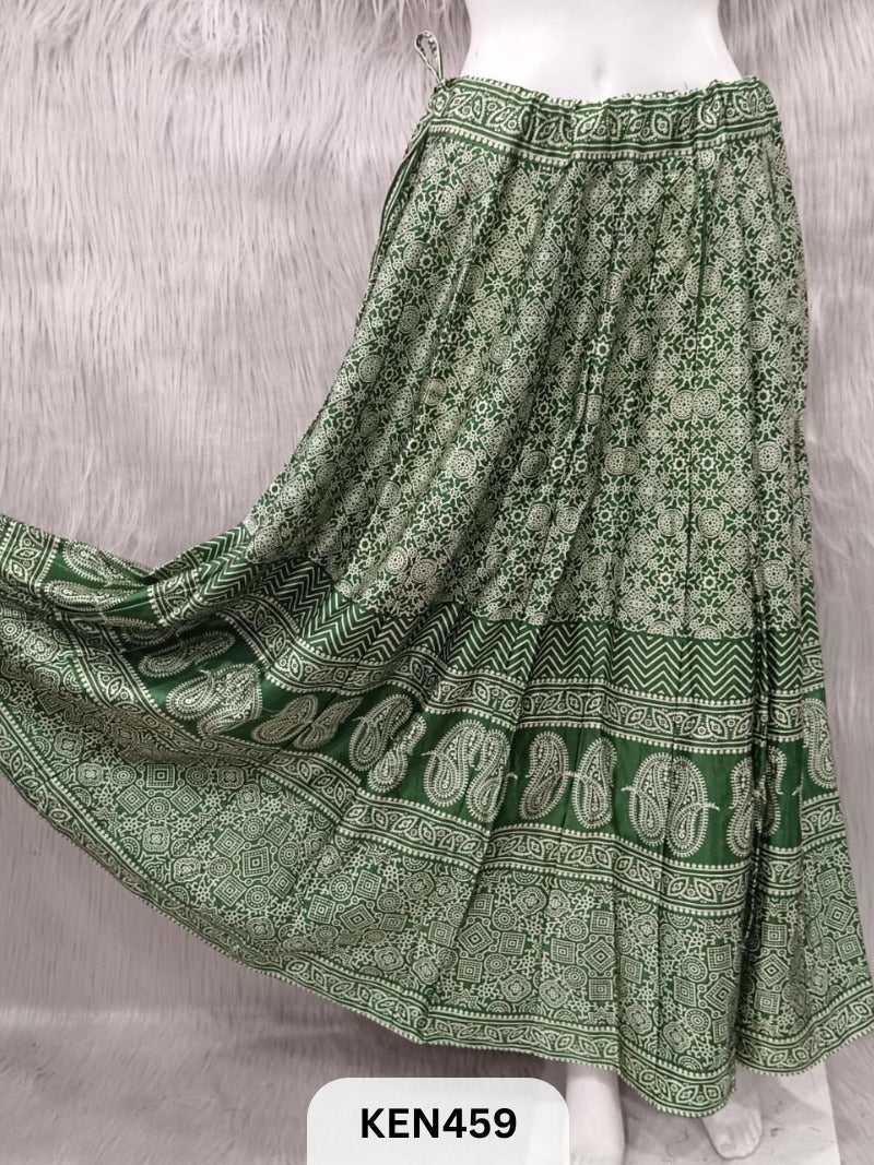 MASHRU PRINTED KALI SKIRT