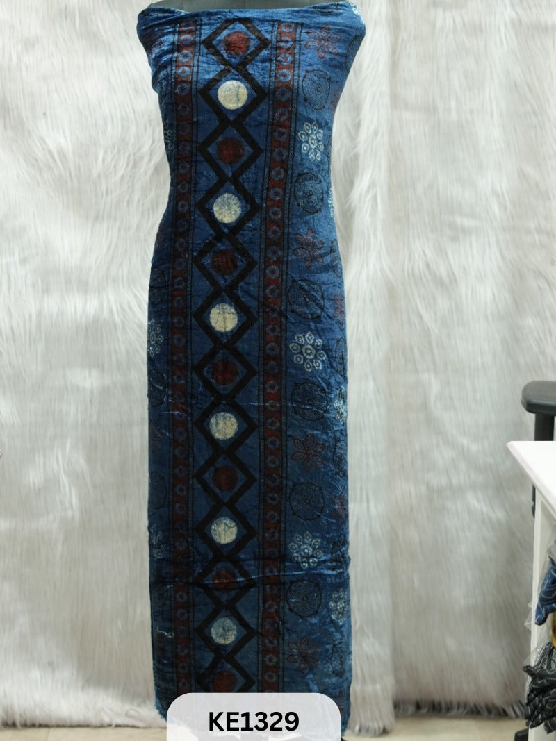 VELVET AJRAKH HANDBLOCKPRINT - 2.5MTR TOP