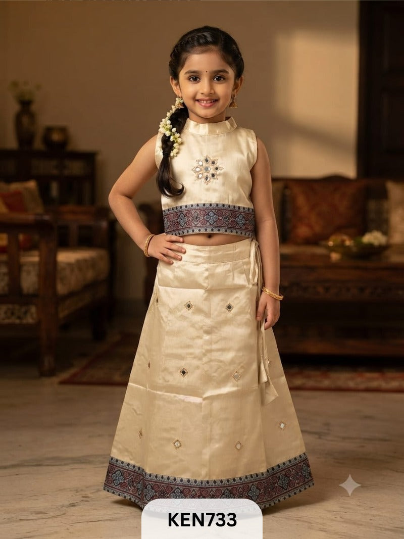 MASHRU MIRRORWORK KIDS CHANIYA CHOLI